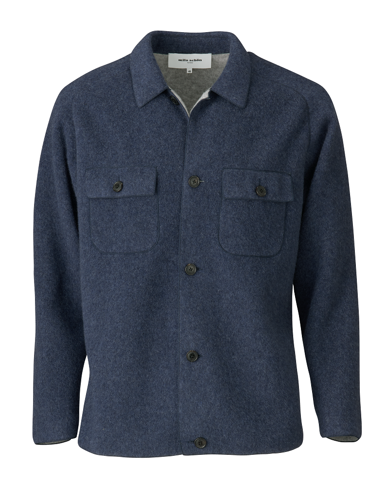 【27022YEM】カシミヤジャージー素材 シャツアウター