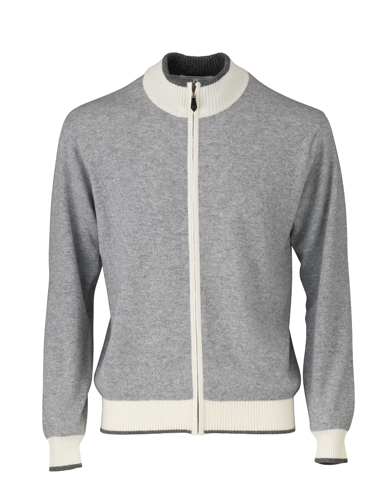 【279507FM】カシミヤ ジップアップニット