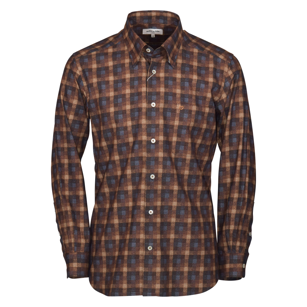 【259410HD】ウール風プリントシャツ