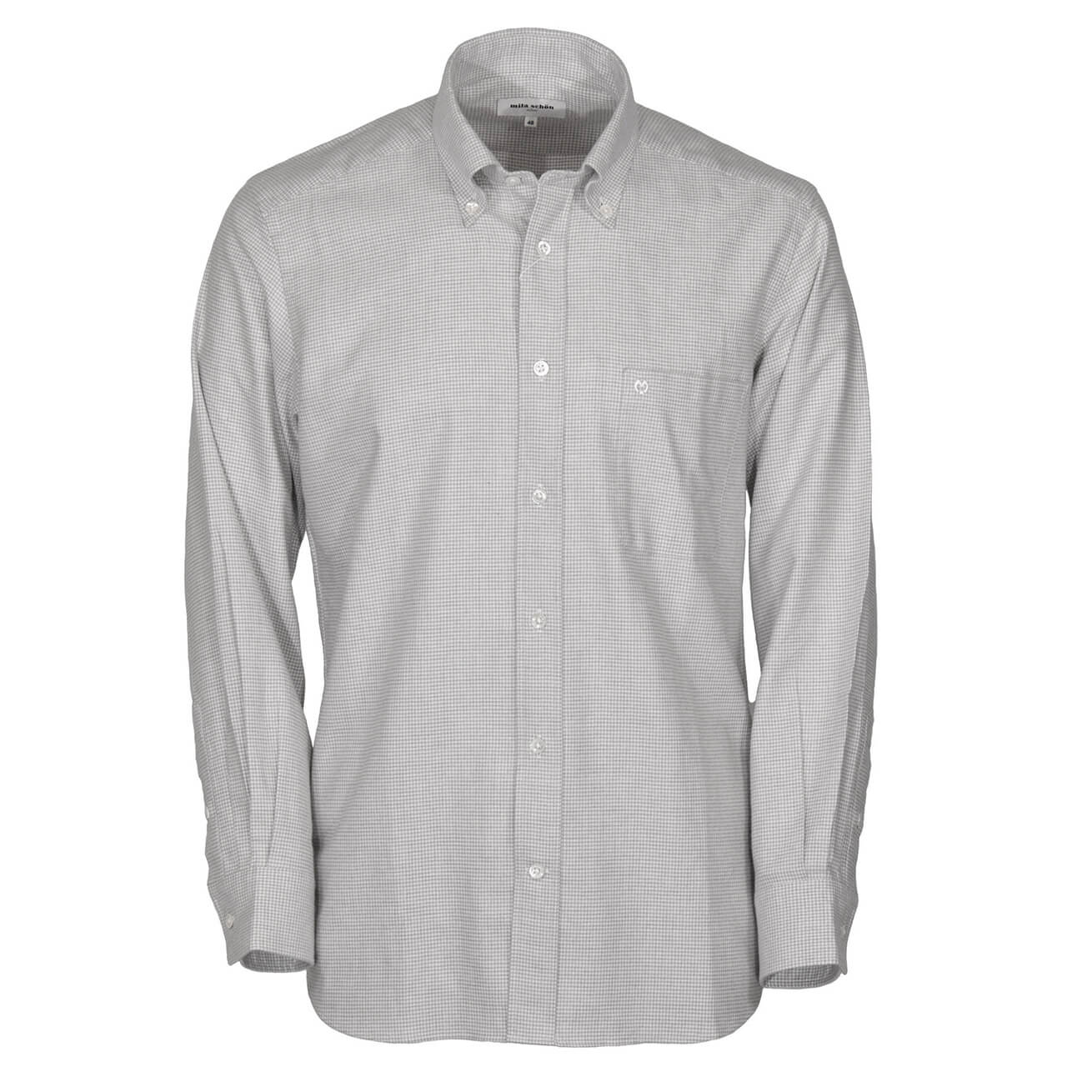 【249410FL】カシミヤ混ハウンドトゥース柄シャツ