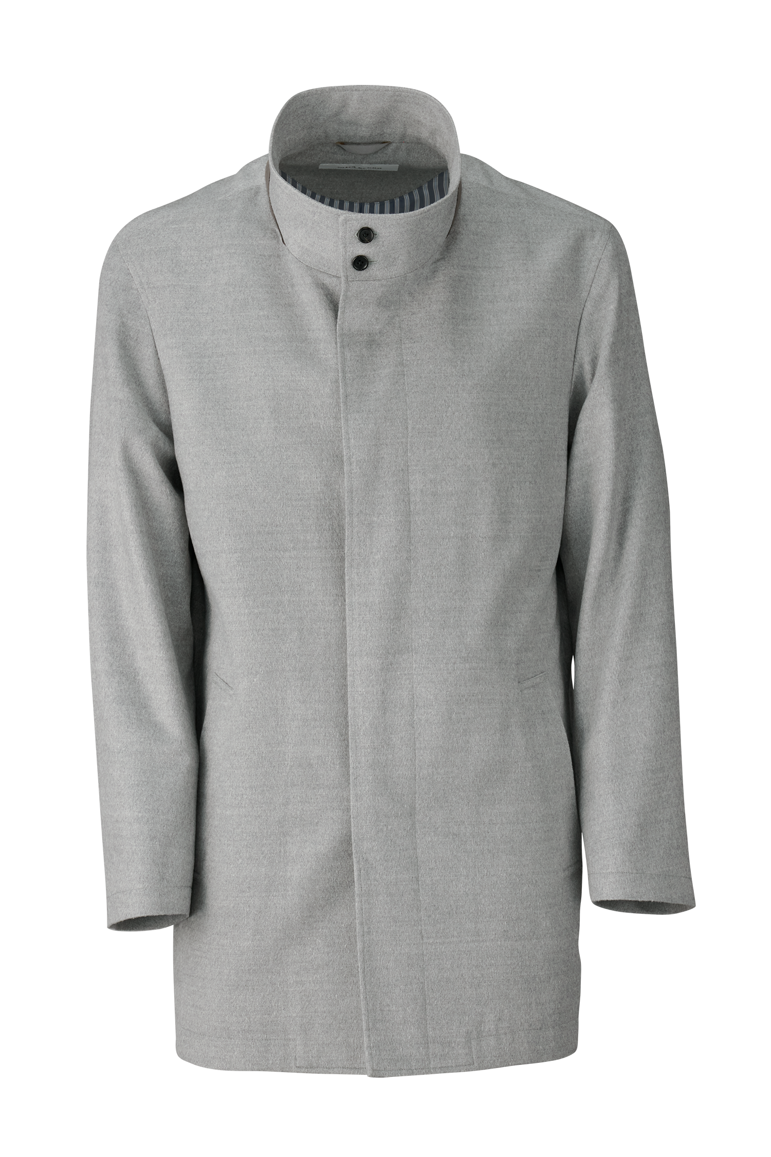 【25403MFL】シルクウール スタンドカラーハーフコート