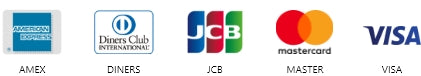 AMEX Diners JCB MASTER Visa