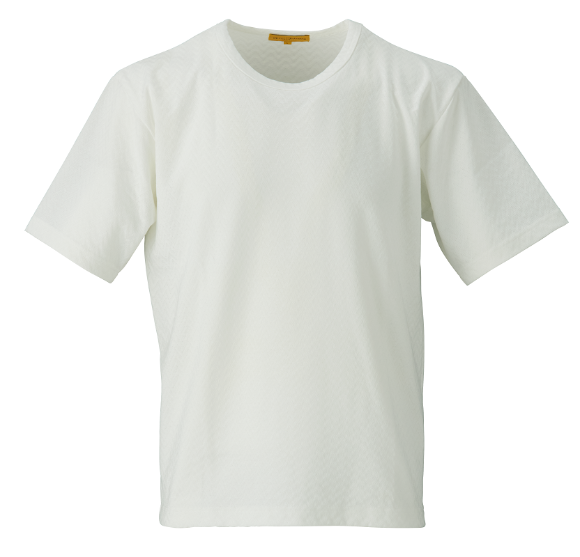 ヘリンボーン柄ニットTシャツ
