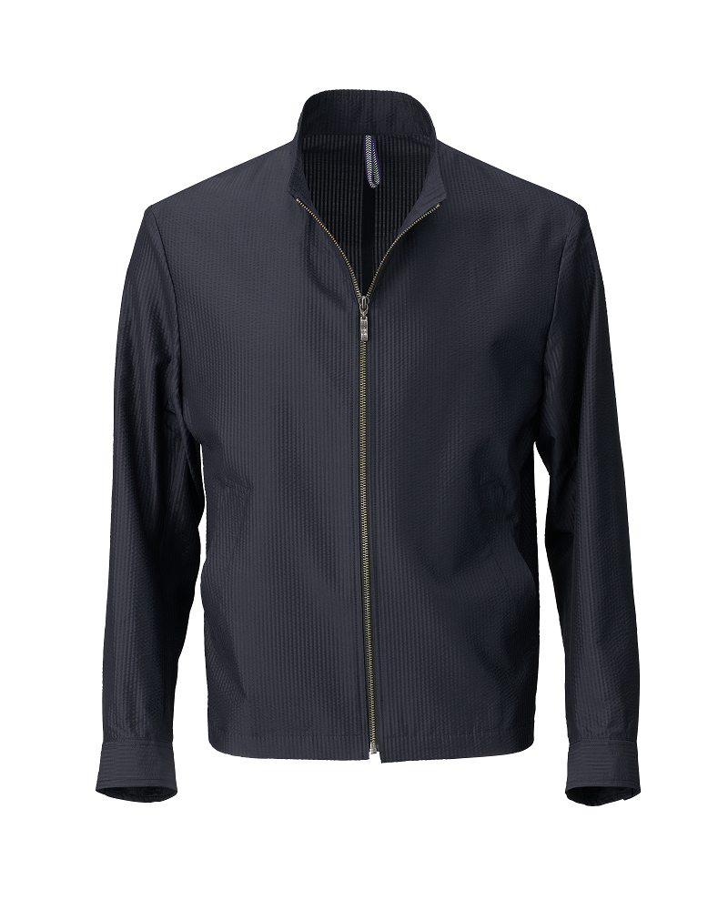 【88025YED】シルクサッカーブルゾン