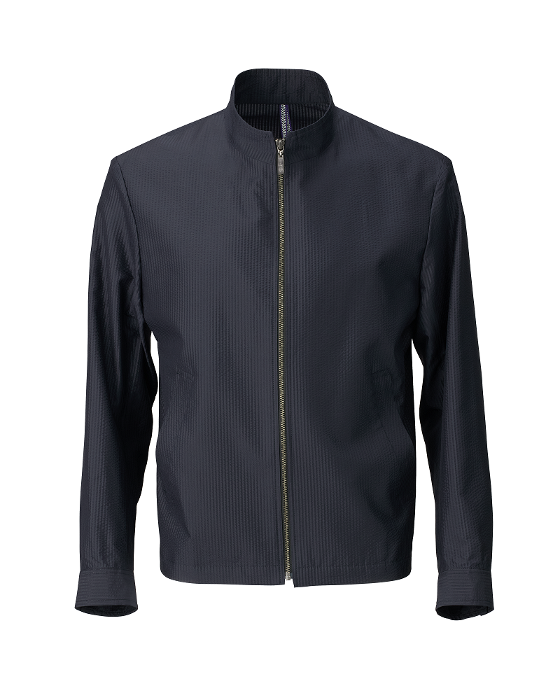 【88025YED】シルクサッカーブルゾン