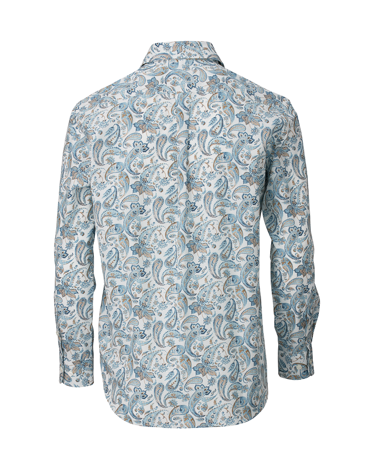 【889410EM】ペイズリープリントシャツ